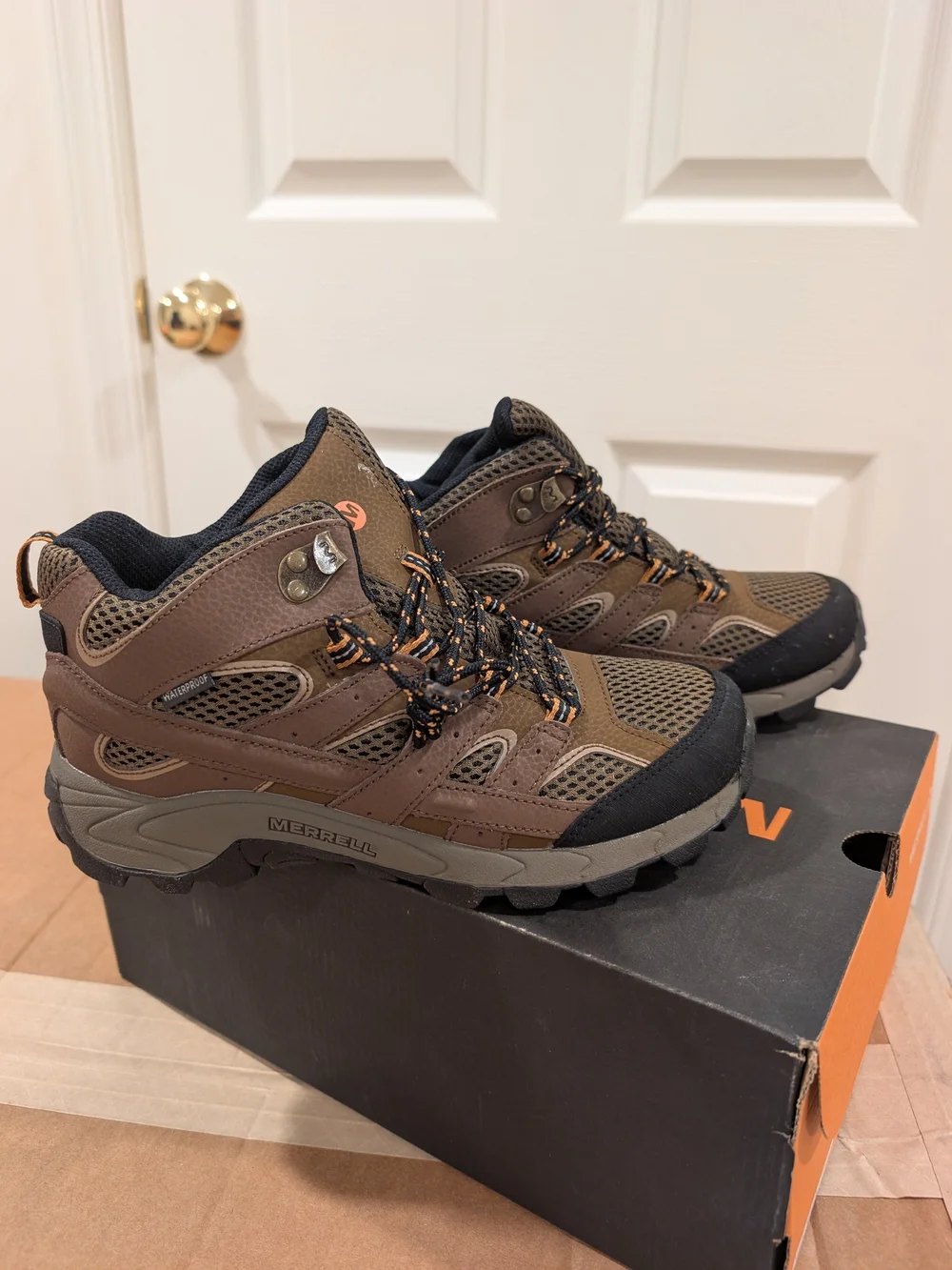 Merrell Kid's Brown Hiking Shoes - Durable Trail Mid Waterproof